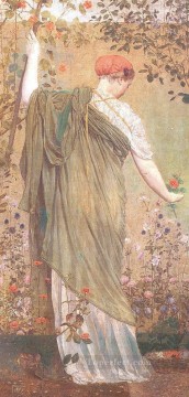 アルバート・ジョセフ・ムーア Painting - 庭園の女性像 アルバート・ジョセフ・ムーア